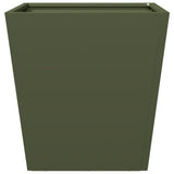 Garden Planter Olive Green 40x40x40 cm Steel