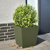 Garden Planter Olive Green 40x40x40 cm Steel