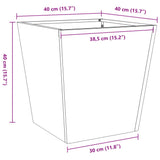 Garden Planter 40x40x40 cm Stainless Steel