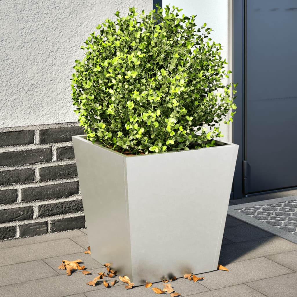 Garden Planters 40x40x40 cm 2 pcs Stainless Steel