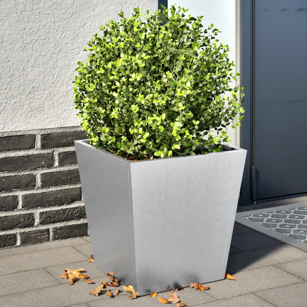 Garden Planters 40x40x40 cm 2 pcs Galvanised Steel