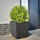 Garden Planter Black 50x50x50 cm Steel