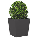 Garden Planters Black 2 pcs 50x50x50 cm Steel