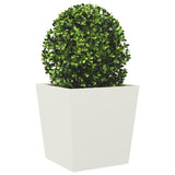 Garden Planter White 50x50x50 cm Steel