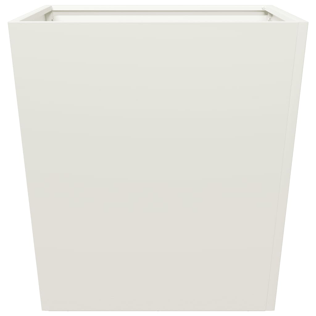 Garden Planter White 50x50x50 cm Steel