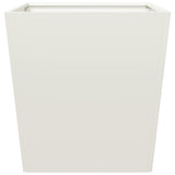 Garden Planter White 50x50x50 cm Steel