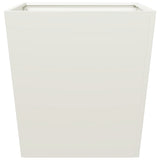 Garden Planters White 2 pcs 50x50x50 cm Steel