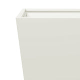 Garden Planters White 2 pcs 50x50x50 cm Steel
