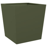 Garden Planter Olive Green 50x50x50 cm Steel