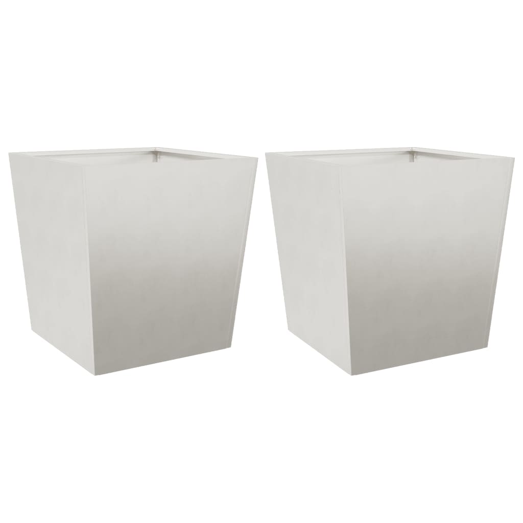 Garden Planters 50x50x50 cm 2 pcs Stainless Steel