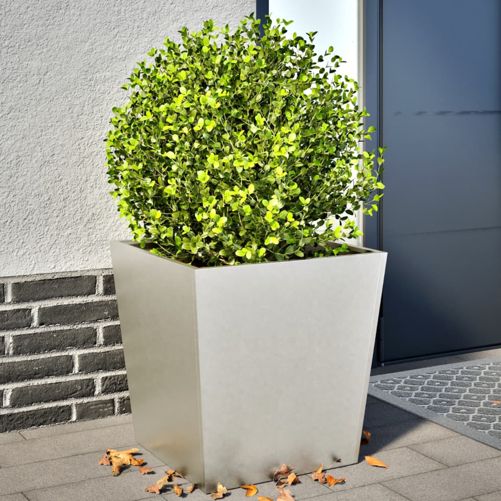 Garden Planters 50x50x50 cm 2 pcs Stainless Steel