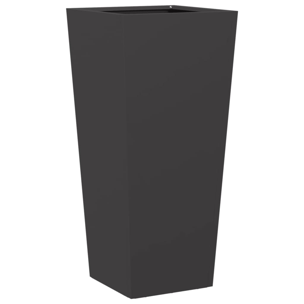 Garden Planter Black 35x35x75 cm Steel