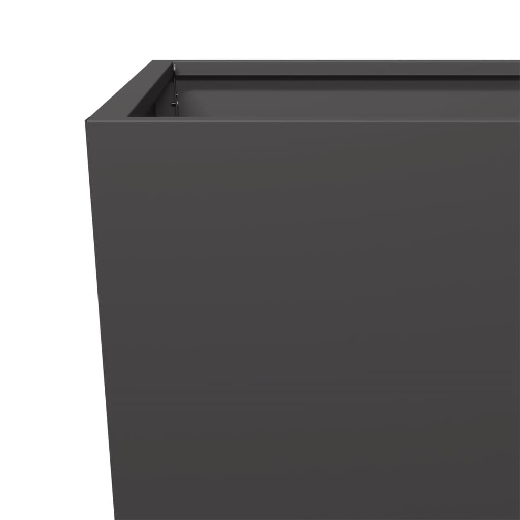 Garden Planter Black 35x35x75 cm Steel