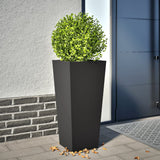 Garden Planter Black 35x35x75 cm Steel