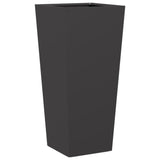 Garden Planters Black 2 pcs 35x35x75 cm Steel