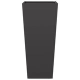 Garden Planters Black 2 pcs 35x35x75 cm Steel