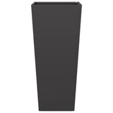 Garden Planters Black 2 pcs 35x35x75 cm Steel