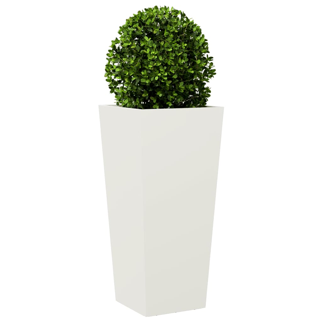 Garden Planter White 35x35x75 cm Steel