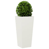 Garden Planter White 35x35x75 cm Steel