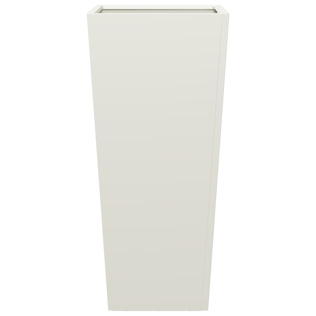 Garden Planter White 35x35x75 cm Steel