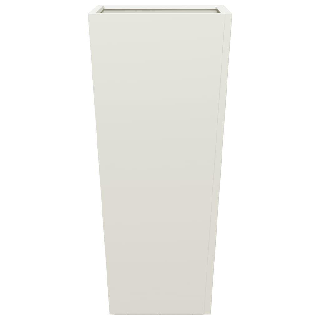 Garden Planter White 35x35x75 cm Steel