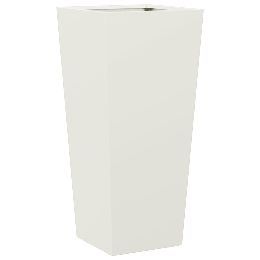 Garden Planter White 35x35x75 cm Steel