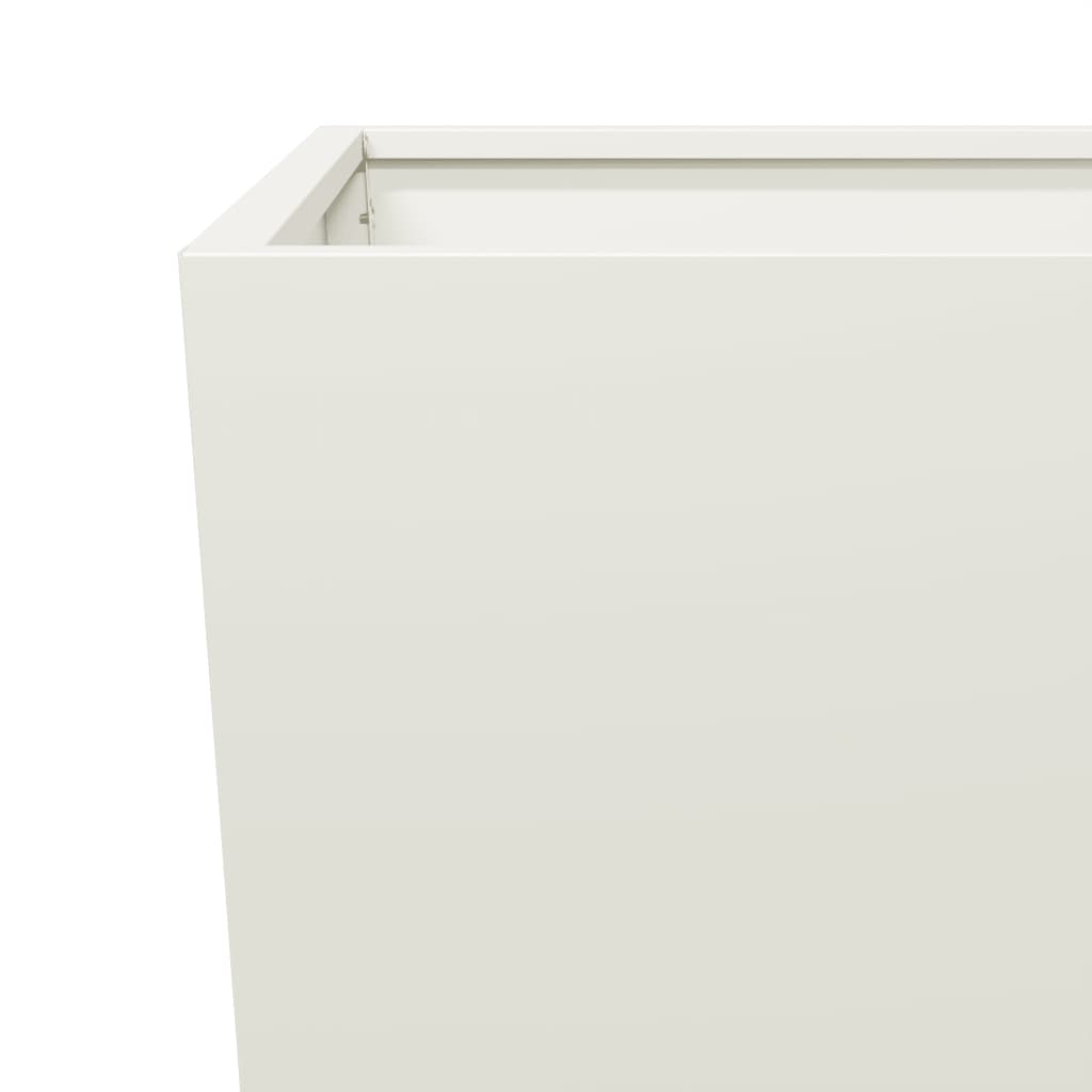 Garden Planter White 35x35x75 cm Steel