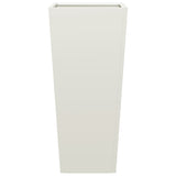 Garden Planters White 2 pcs 35x35x75 cm Steel