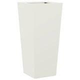 Garden Planters White 2 pcs 35x35x75 cm Steel