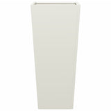 Garden Planters White 2 pcs 35x35x75 cm Steel