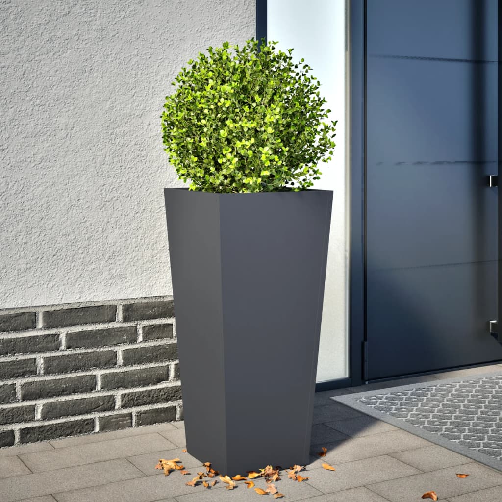 Garden Planter Anthracite 35x35x75 cm Steel