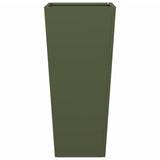 Garden Planters Olive Green 2 pcs 35x35x75 cm Steel
