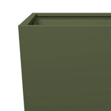 Garden Planters Olive Green 2 pcs 35x35x75 cm Steel