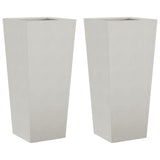 Garden Planters 35x35x75 cm 2 pcs Stainless Steel