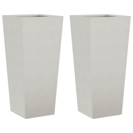 Garden Planters 35x35x75 cm 2 pcs Stainless Steel