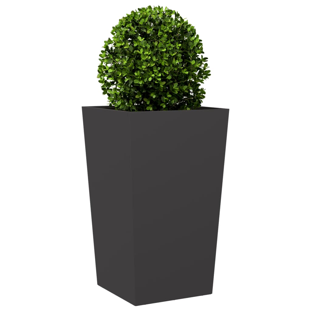 Garden Planter Black 45x45x75 cm Steel