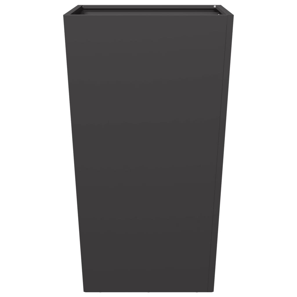 Garden Planter Black 45x45x75 cm Steel