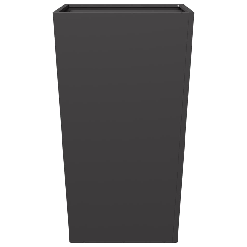 Garden Planter Black 45x45x75 cm Steel