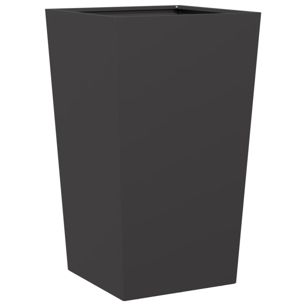 Garden Planter Black 45x45x75 cm Steel