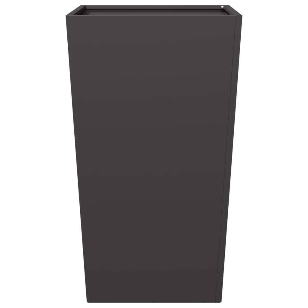 Garden Planters Black 2 pcs 45x45x75 cm Steel