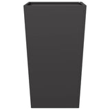 Garden Planters Black 2 pcs 45x45x75 cm Steel