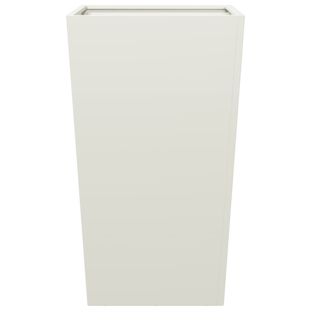 Garden Planters White 2 pcs 45x45x75 cm Steel