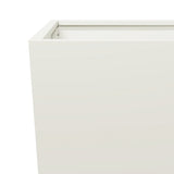 Garden Planters White 2 pcs 45x45x75 cm Steel