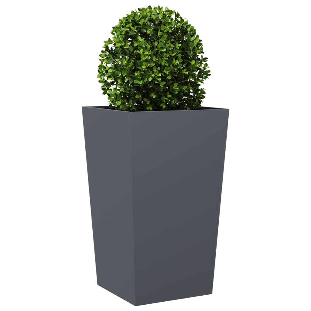 Garden Planters Anthracite 2 pcs 45x45x75 cm Steel