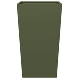 Garden Planter Olive Green 45x45x75 cm Steel