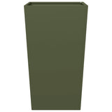 Garden Planter Olive Green 45x45x75 cm Steel