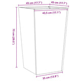 Garden Planter 45x45x75 cm Stainless Steel