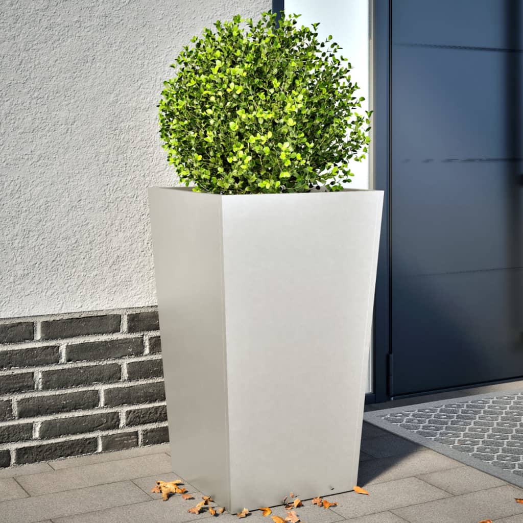 Garden Planters 45x45x75 cm 2 pcs Stainless Steel