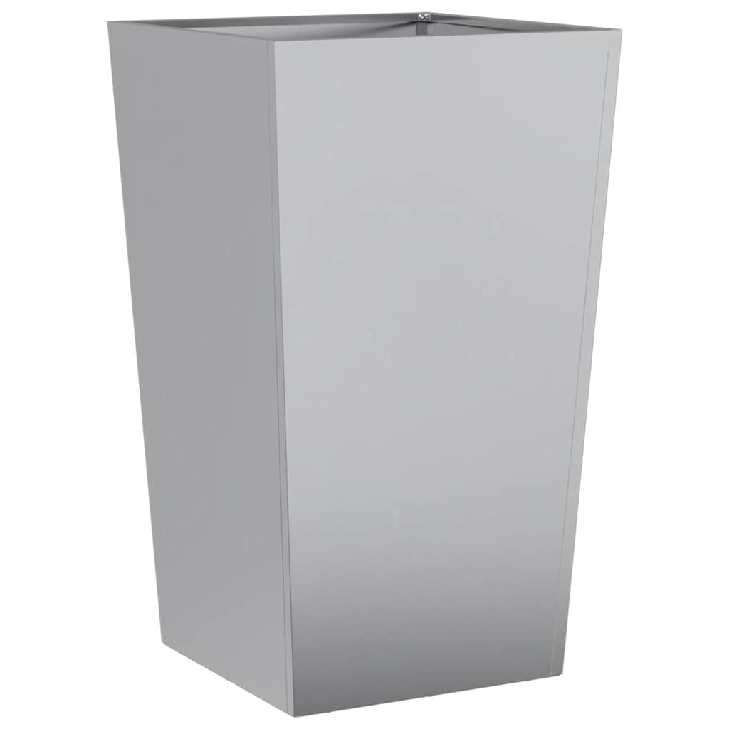 Garden Planter 45x45x75 cm Galvanised Steel