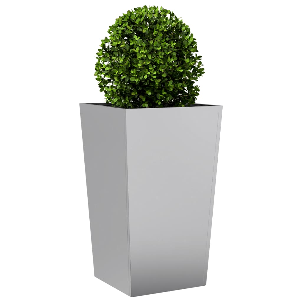 Garden Planter 45x45x75 cm Galvanised Steel